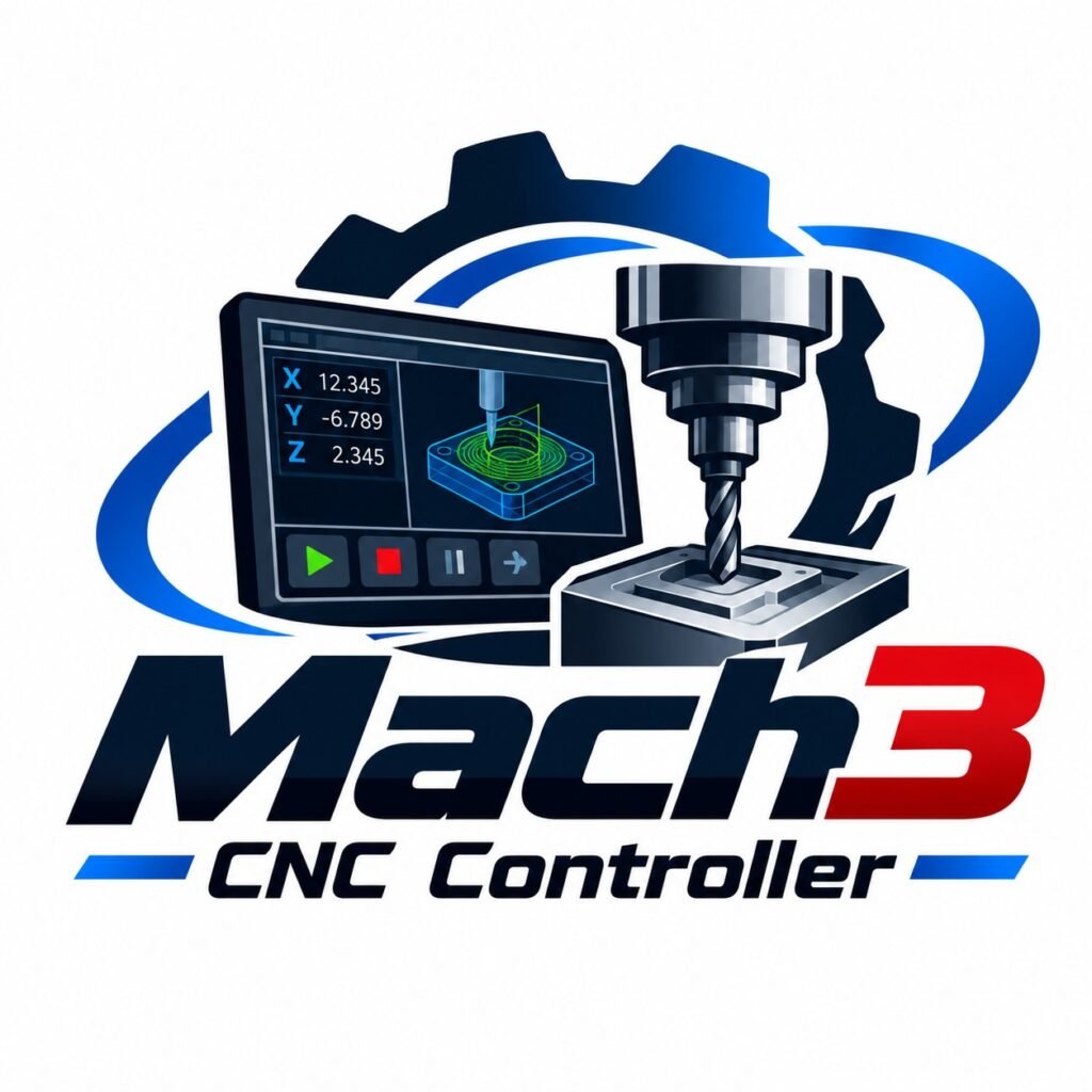 Mach3 CNC controller setup with control PC, breakout board, and stepper drivers