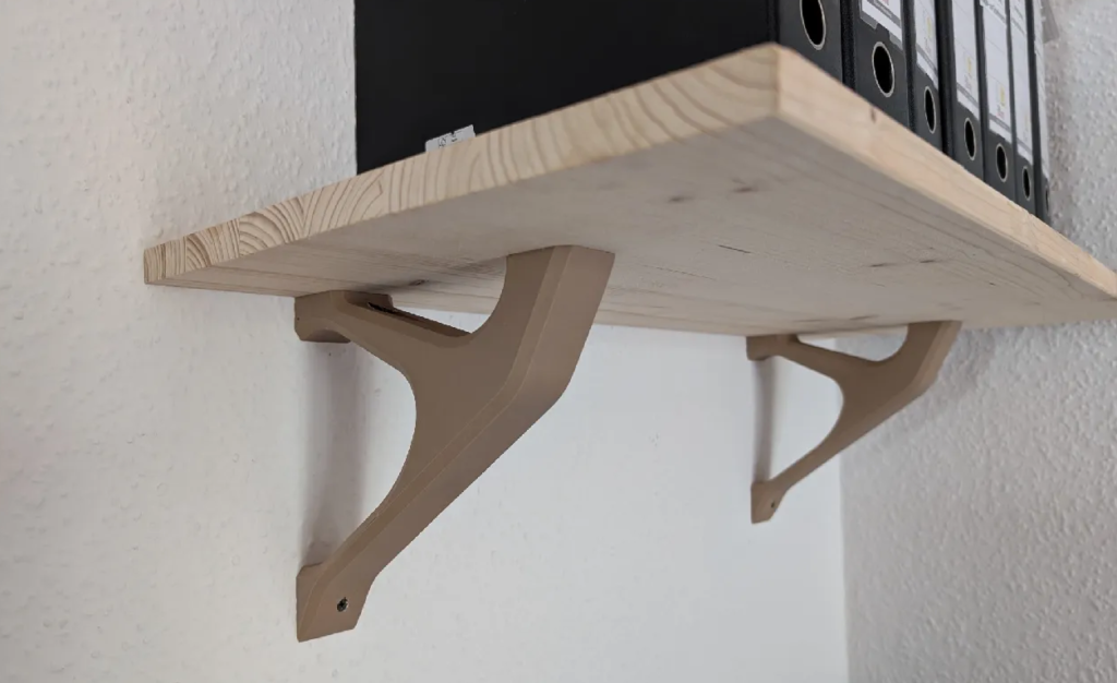 3D printed PLA bracket carrying a load