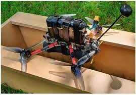 custom drone being assembled from individual components