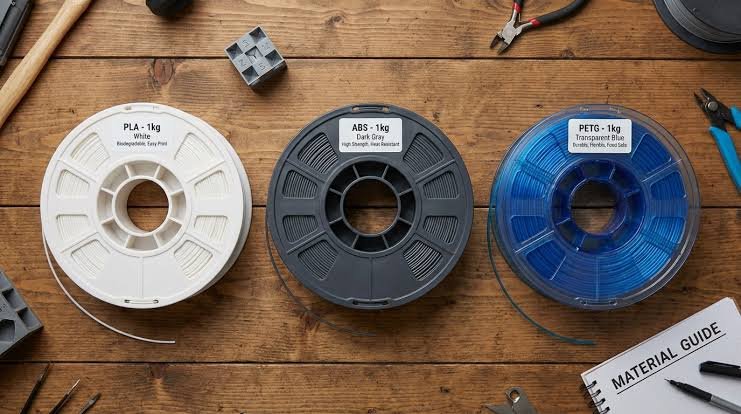 pla, abs, and petg 3d printing filament