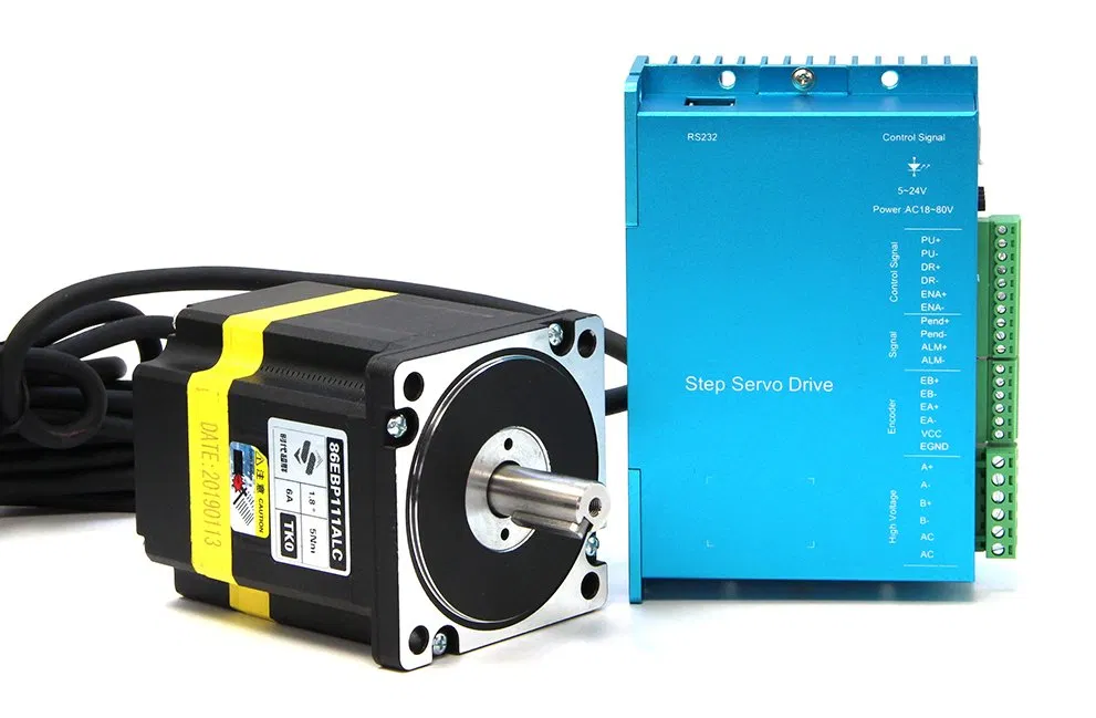 closed loop stepper motor with encoder and drive of a CNC machine